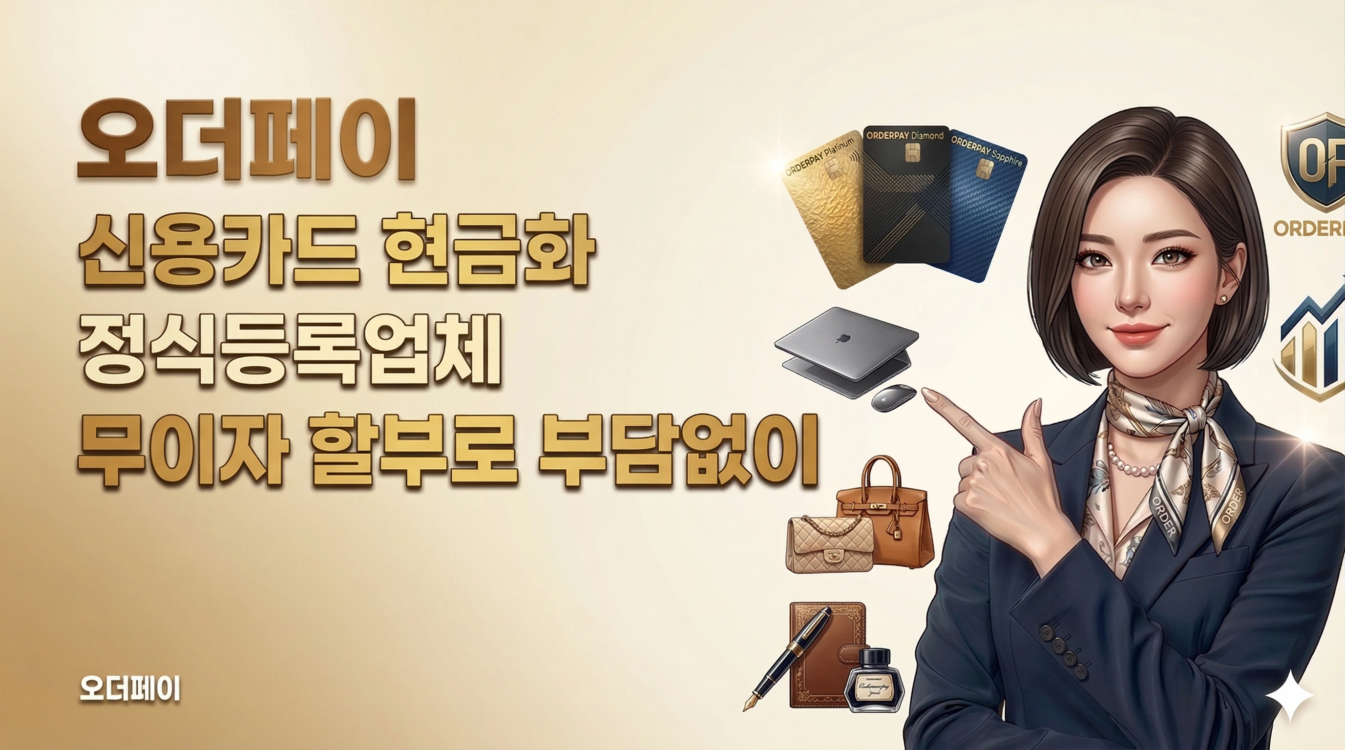 오더페이 신용카드현금화 배달 앱처럼 3분 즉시 입금 대표 이미지